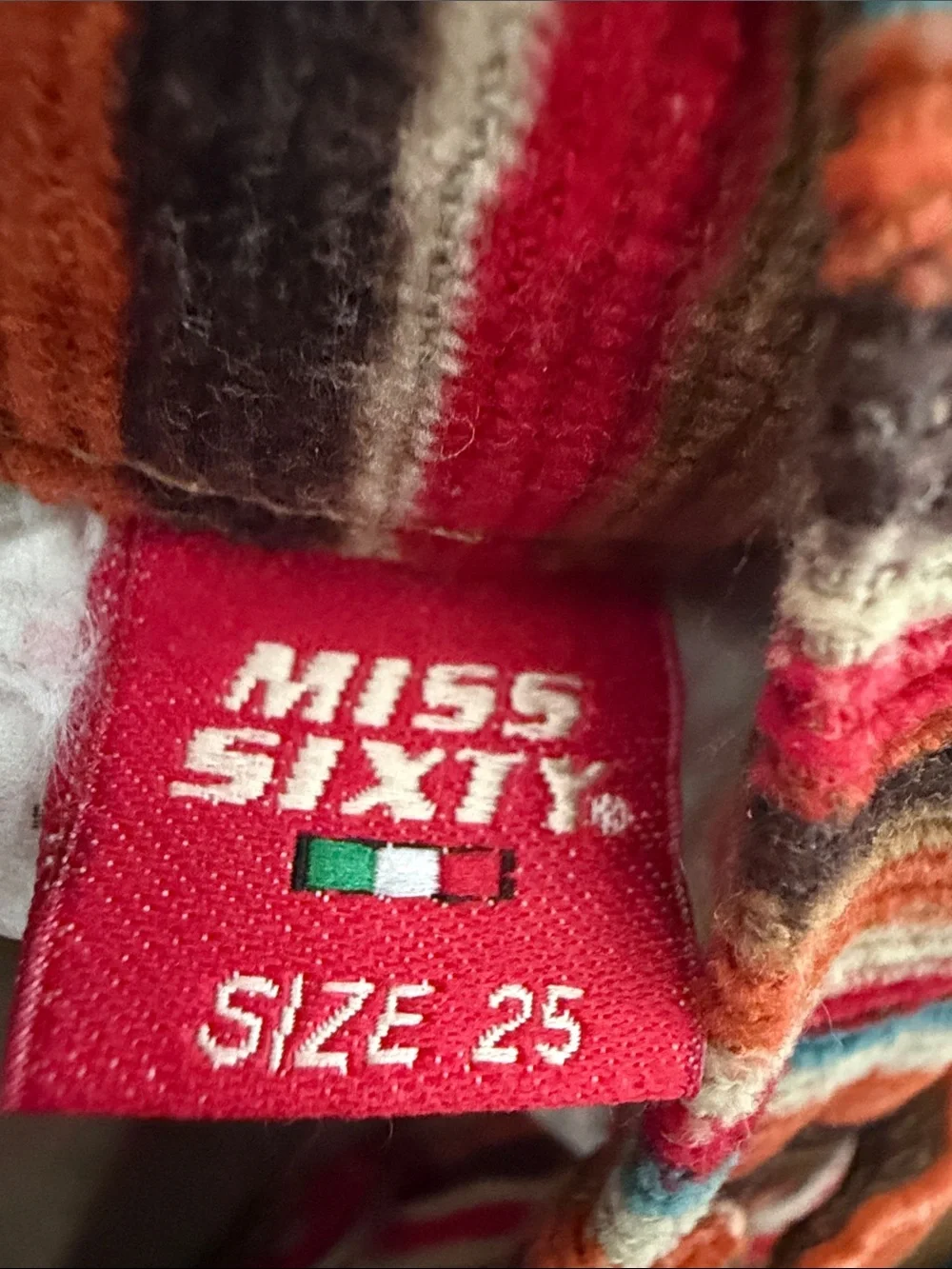 Miss Sixty Multicolor Striped Flare Cords